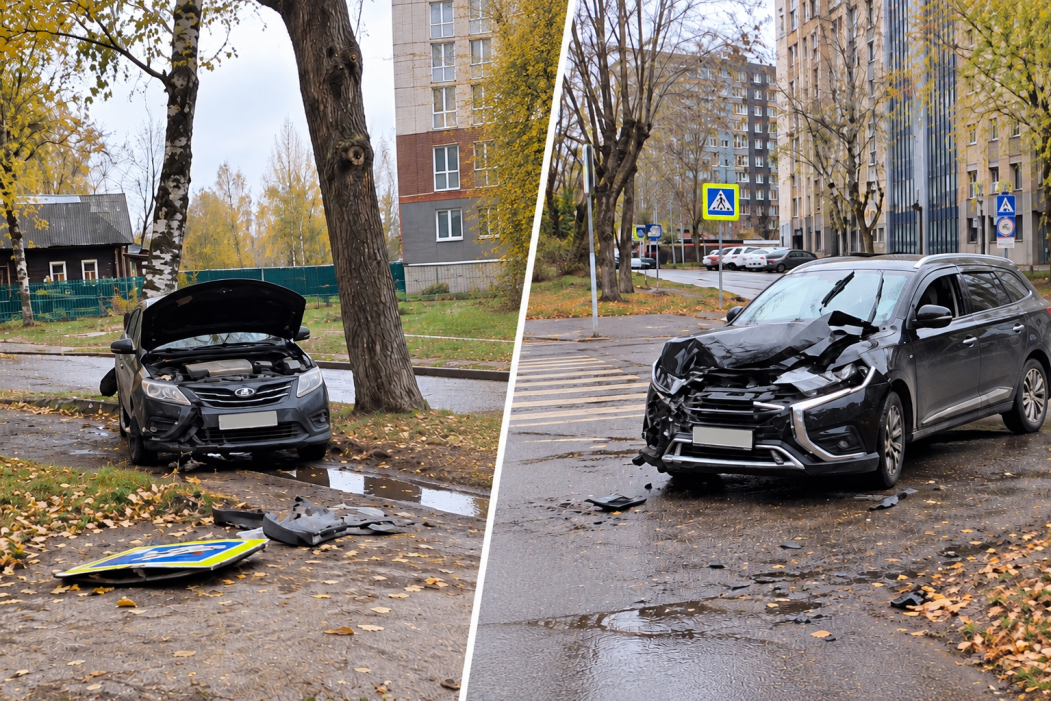 В Сыктывкаре столкнулись две иномарки