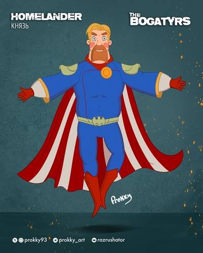 Художник из Коми «смиксовал» персонажей «Трех богатырей» и «Пацанов»