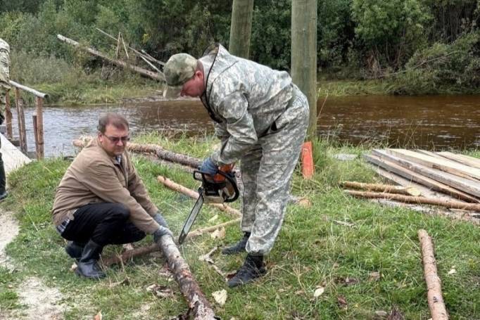 Несколько поселений Удорского района на полторы недели остались без моста