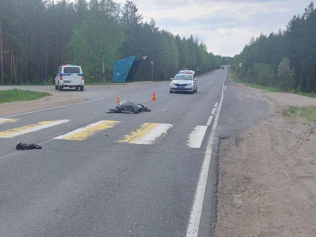а 305 км автодороги Сыктывкар – Ухта погибла женщина - пешеход