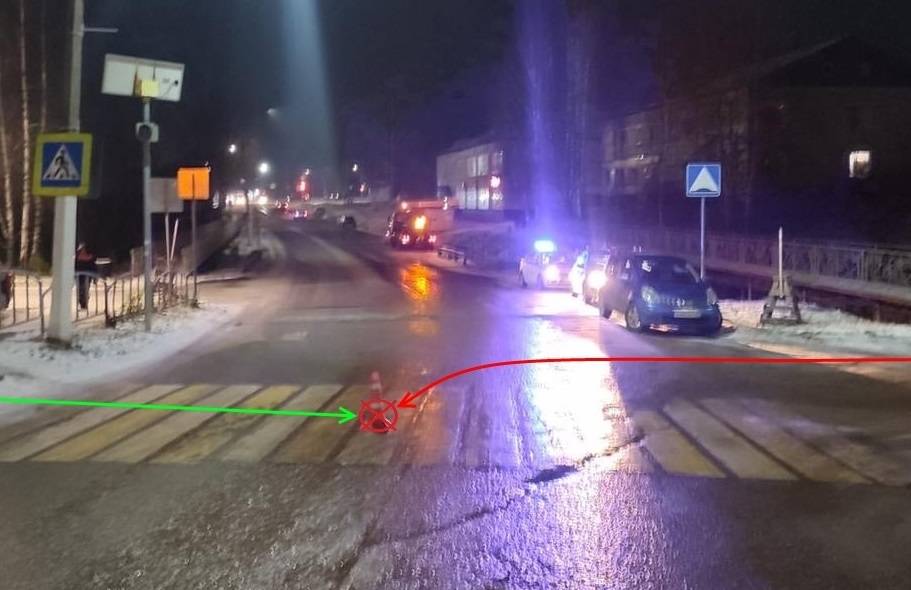 В Визинге пешеход попал под колеса иномарки