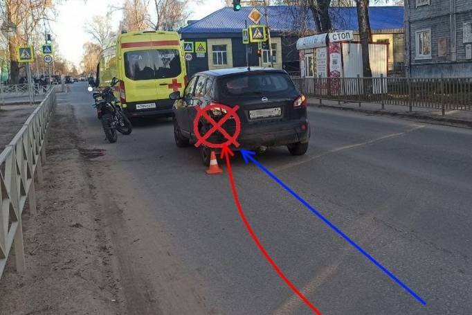 Пьяный мотоциклист устроил ДТП в Сыктывкаре