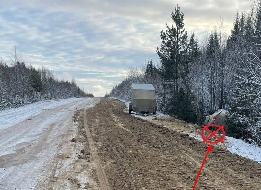 Три человека пострадали при съездах в кювет на дорогах Коми
