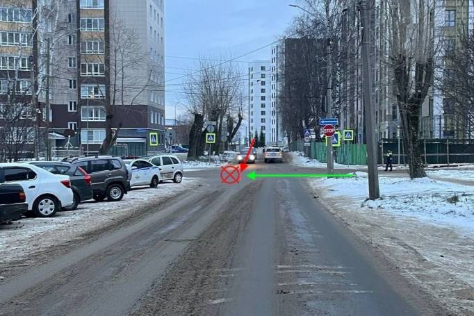 В Сыктывкаре иномарка сбила пенсионерку