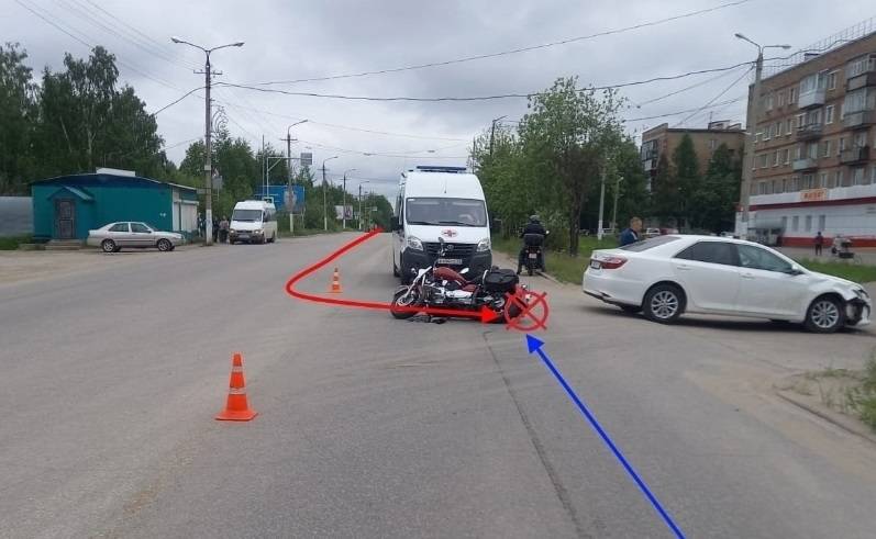В Сосногорске столкнулись Toyota и Yamaha