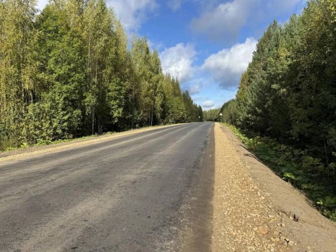 В Сысольском районе обновили более 21 километра трассы Сыктывкар – Кудымкар