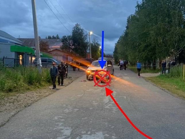 Пьяный мопедист врезался в иномарку в сосногорском поселке