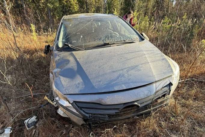 В Печоре водительница не справилась с управлением и улетела в кювет